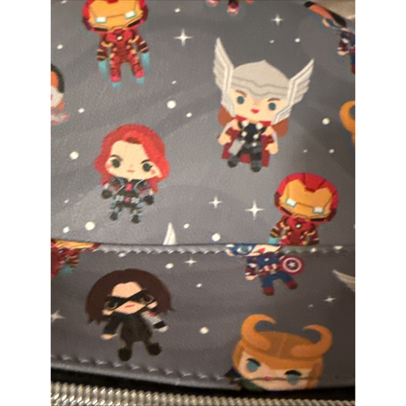 Loungefly Marvel Gray Chibi Avengers Mini Backpack - Picture 6 of 7